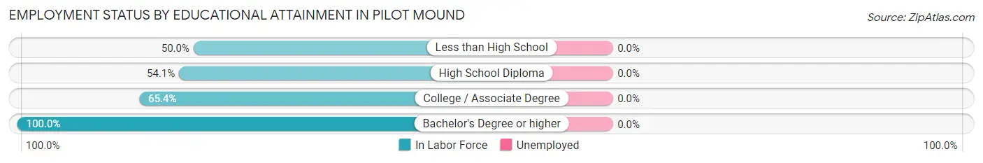 Employment Status by Educational Attainment in Pilot Mound