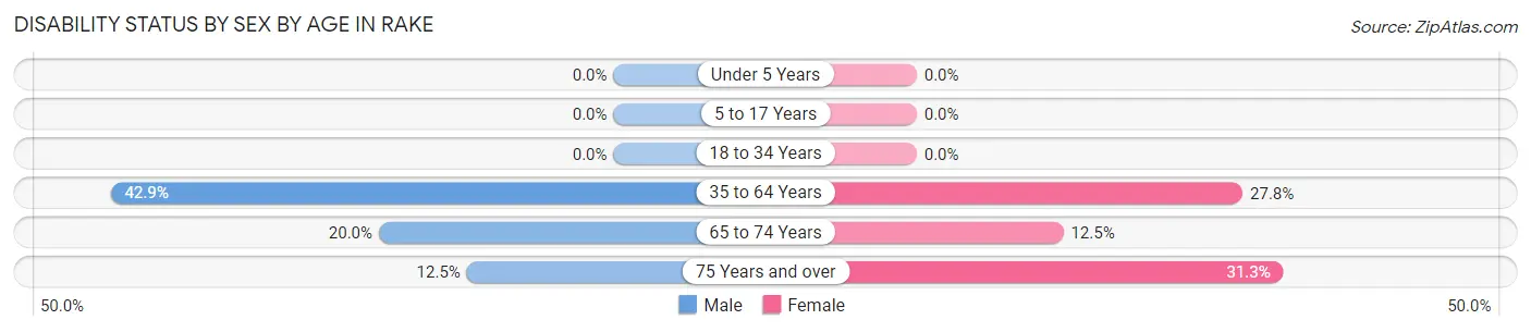 Disability Status by Sex by Age in Rake