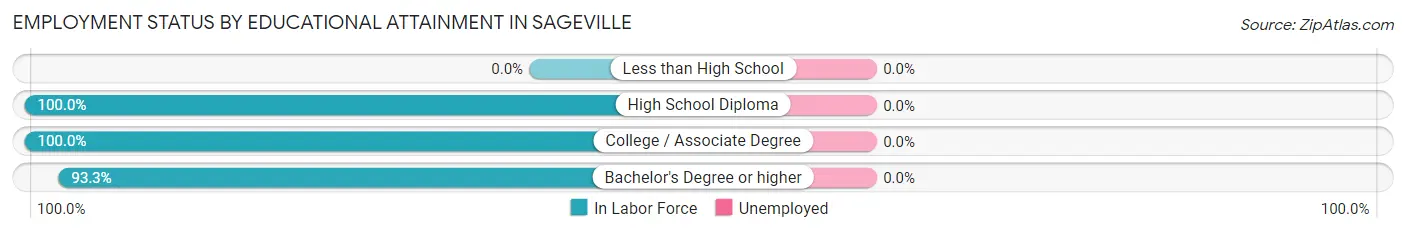 Employment Status by Educational Attainment in Sageville