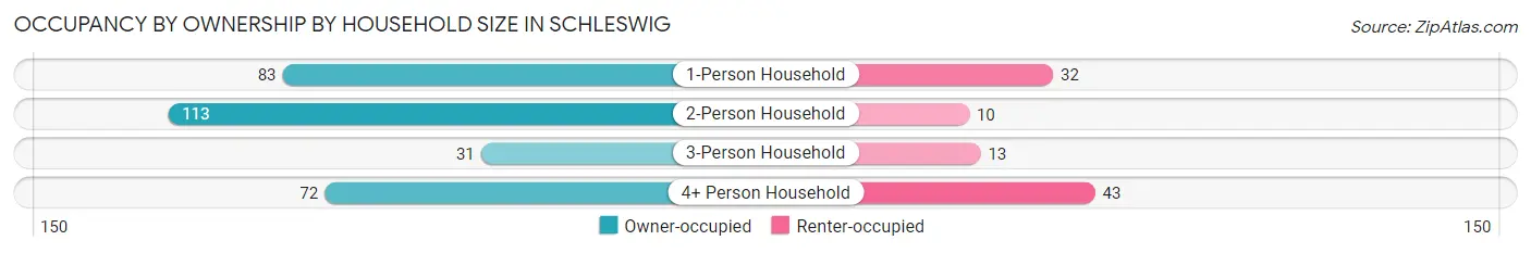 Occupancy by Ownership by Household Size in Schleswig