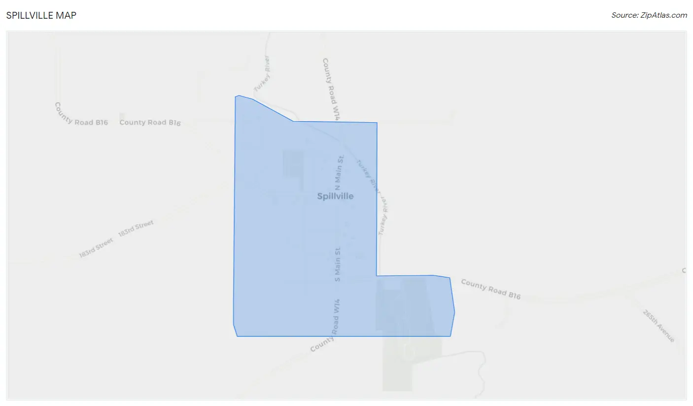 Spillville Map