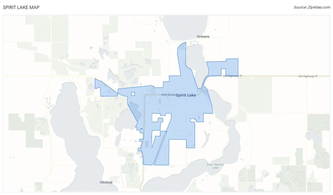 Spirit Lake Map