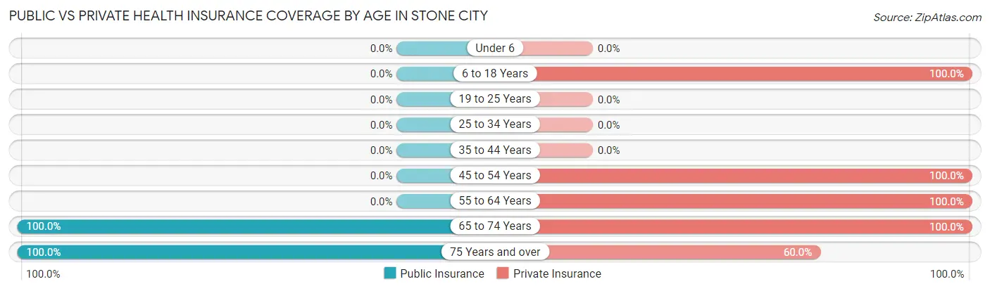 Public vs Private Health Insurance Coverage by Age in Stone City