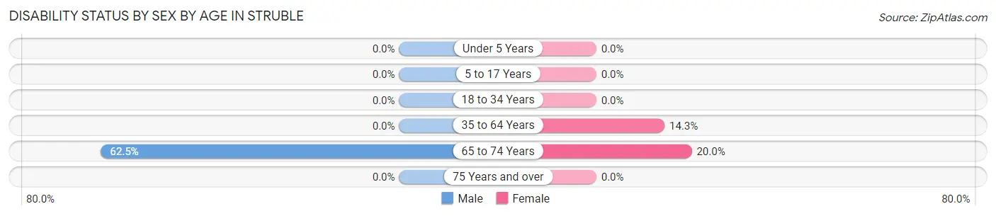 Disability Status by Sex by Age in Struble