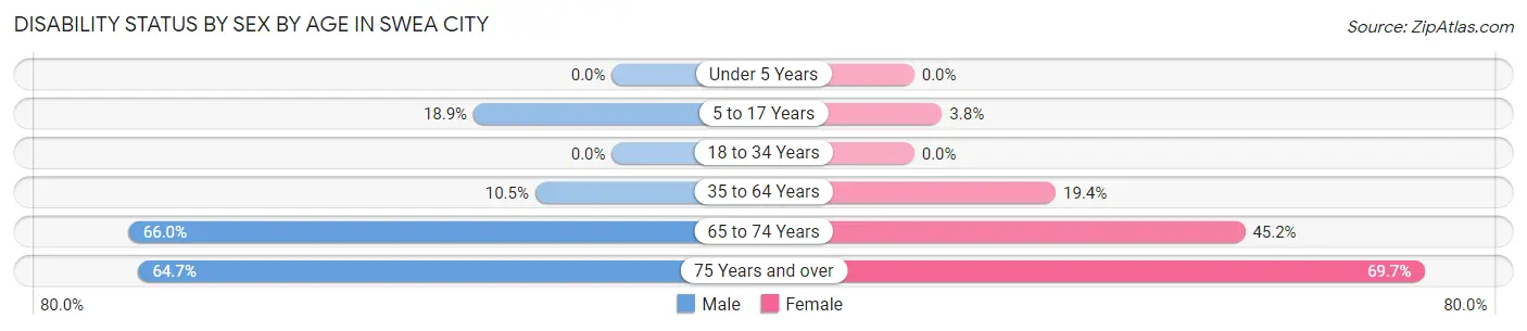 Disability Status by Sex by Age in Swea City