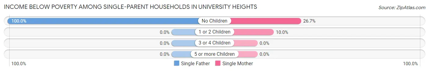 Income Below Poverty Among Single-Parent Households in University Heights
