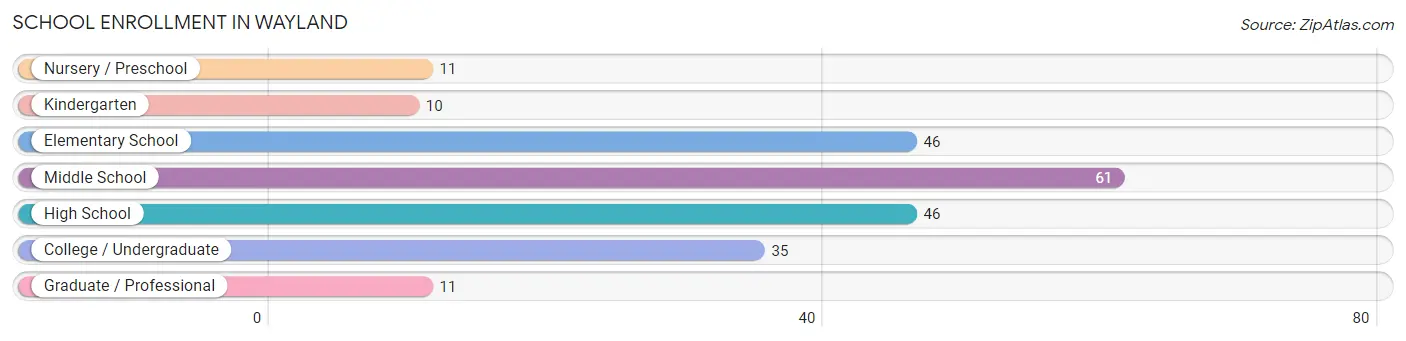 School Enrollment in Wayland