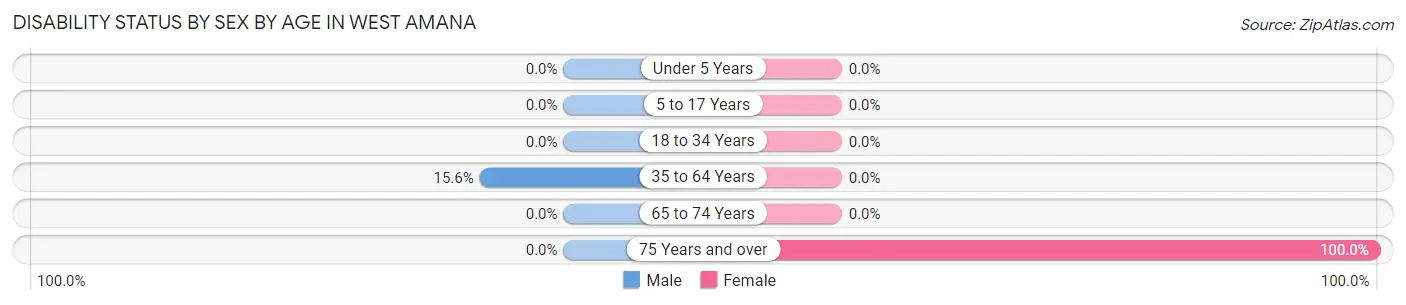 Disability Status by Sex by Age in West Amana