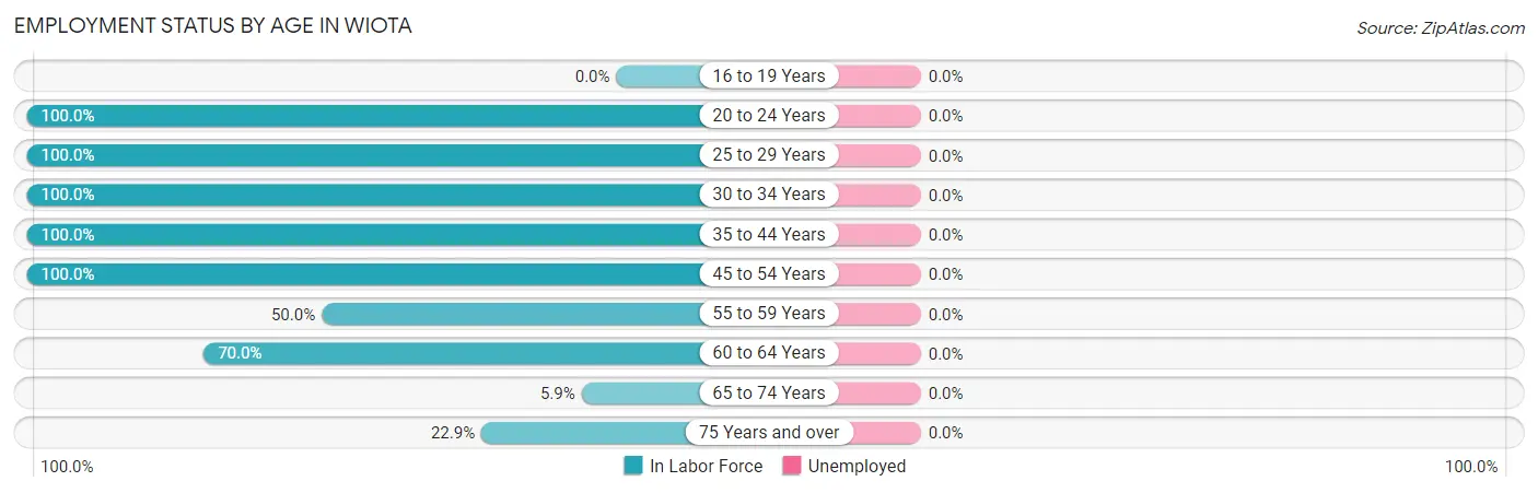 Employment Status by Age in Wiota