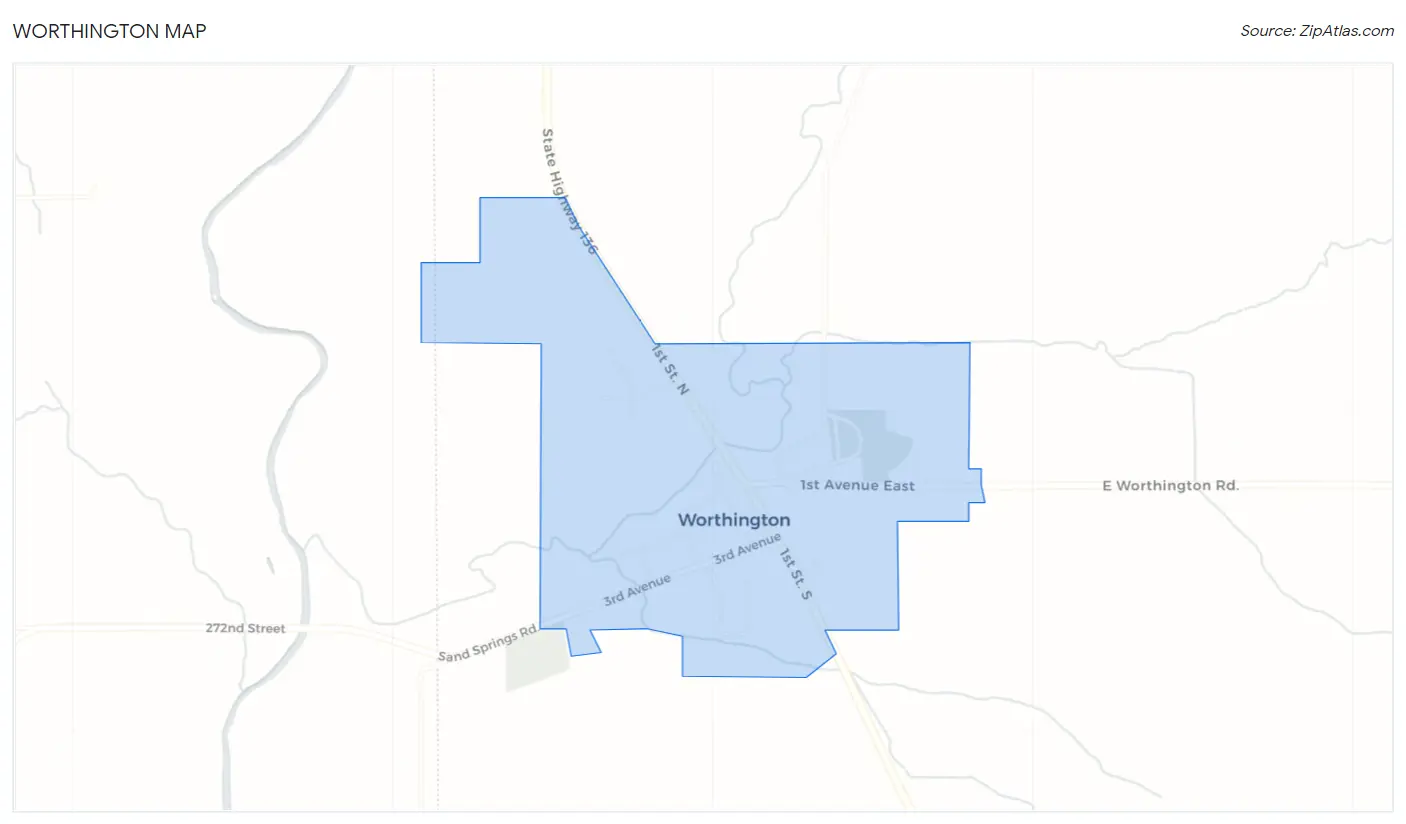 Worthington Map