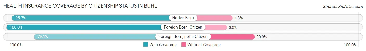 Health Insurance Coverage by Citizenship Status in Buhl