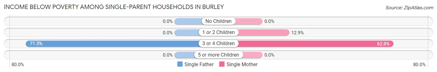 Income Below Poverty Among Single-Parent Households in Burley