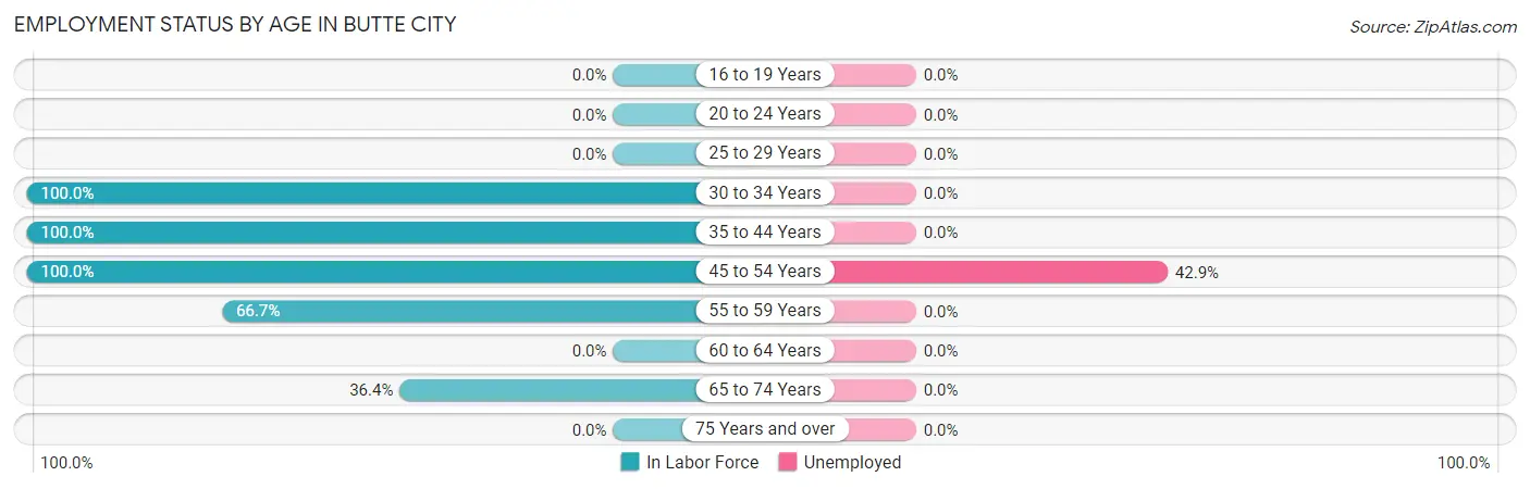 Employment Status by Age in Butte City