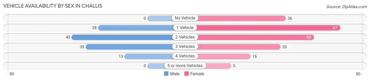 Vehicle Availability by Sex in Challis