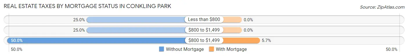Real Estate Taxes by Mortgage Status in Conkling Park