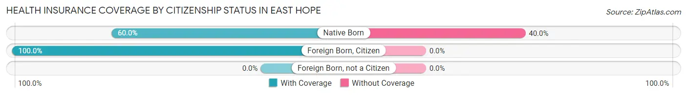 Health Insurance Coverage by Citizenship Status in East Hope