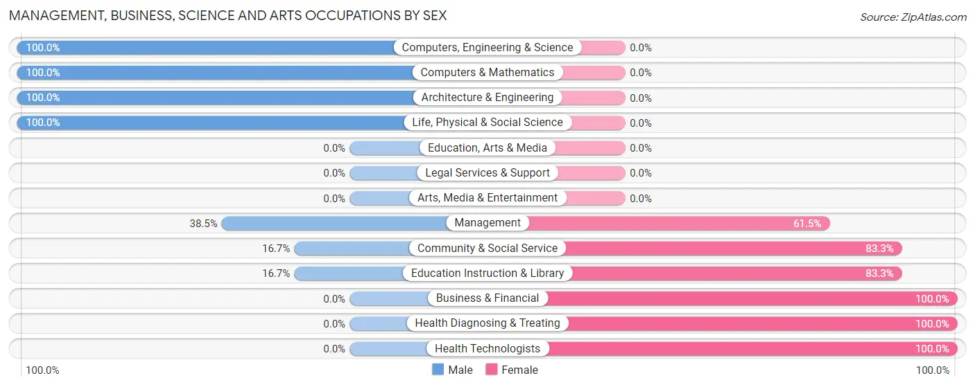 Management, Business, Science and Arts Occupations by Sex in Firth