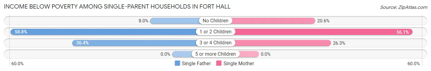 Income Below Poverty Among Single-Parent Households in Fort Hall