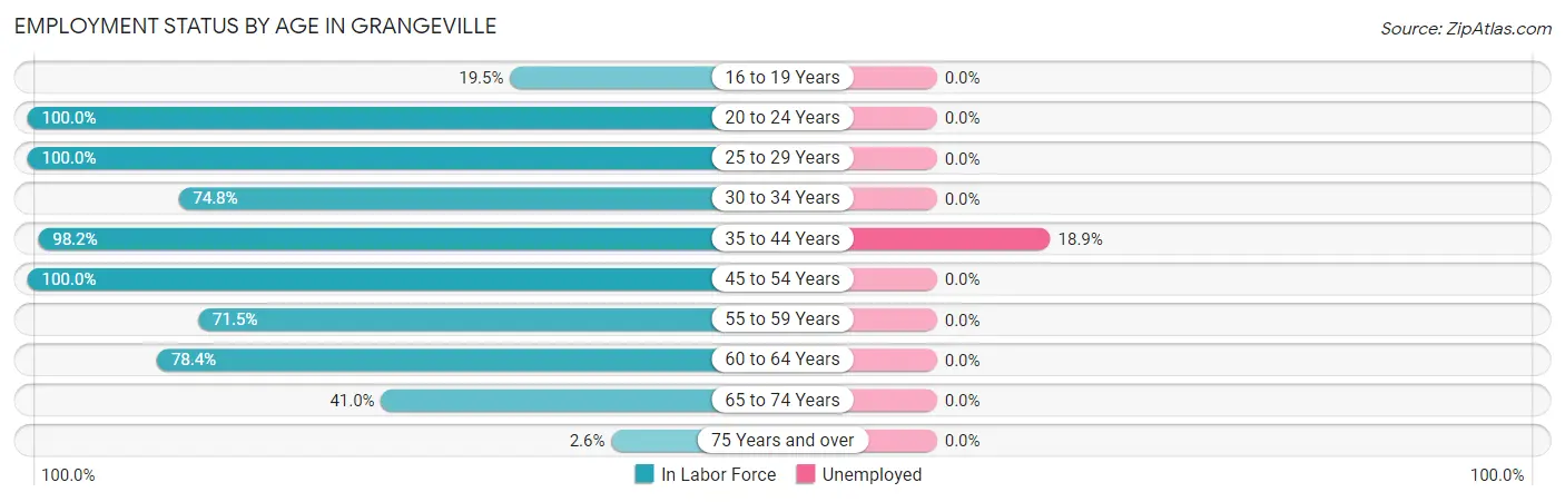 Employment Status by Age in Grangeville