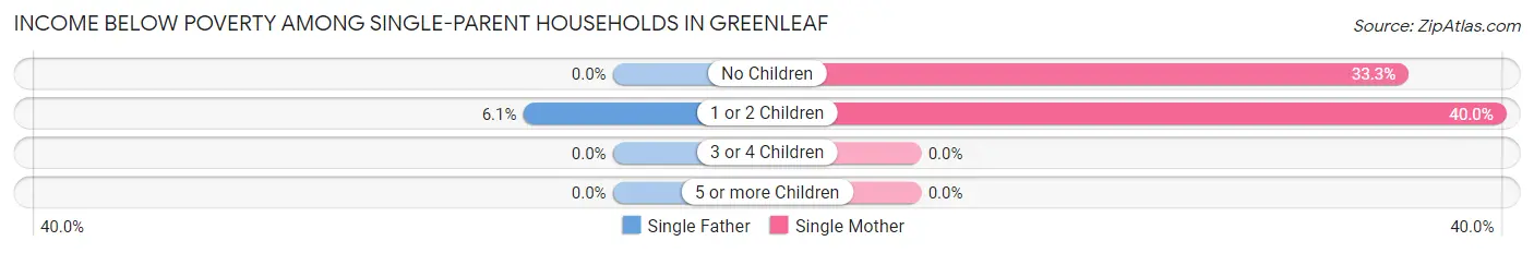 Income Below Poverty Among Single-Parent Households in Greenleaf