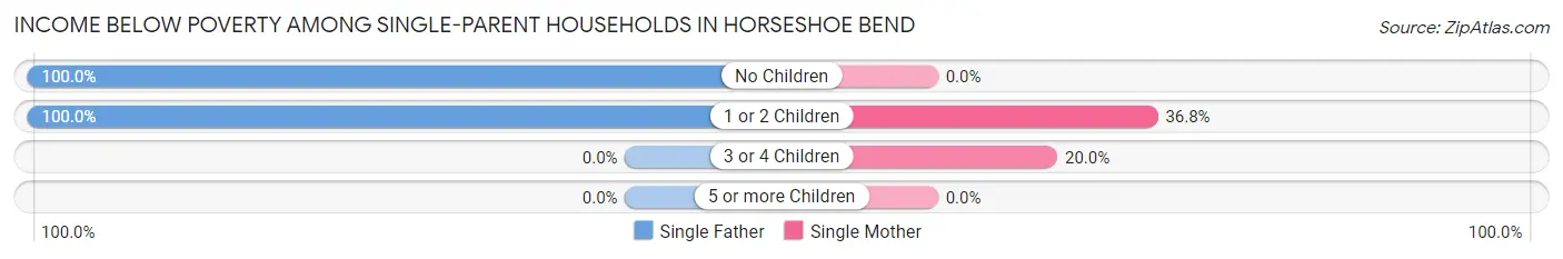 Income Below Poverty Among Single-Parent Households in Horseshoe Bend