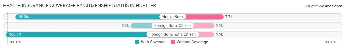 Health Insurance Coverage by Citizenship Status in Huetter