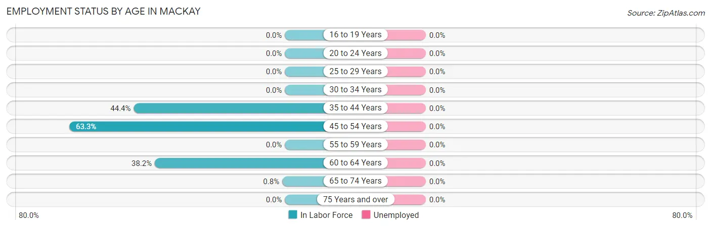 Employment Status by Age in Mackay
