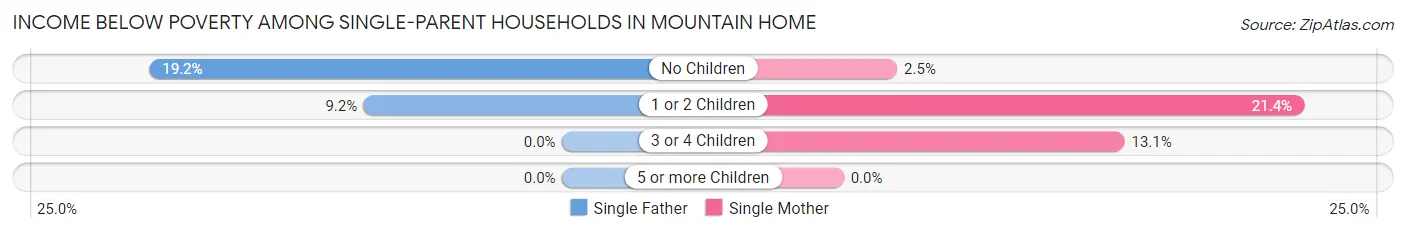 Income Below Poverty Among Single-Parent Households in Mountain Home