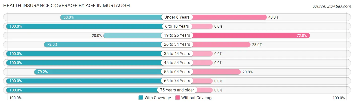 Health Insurance Coverage by Age in Murtaugh