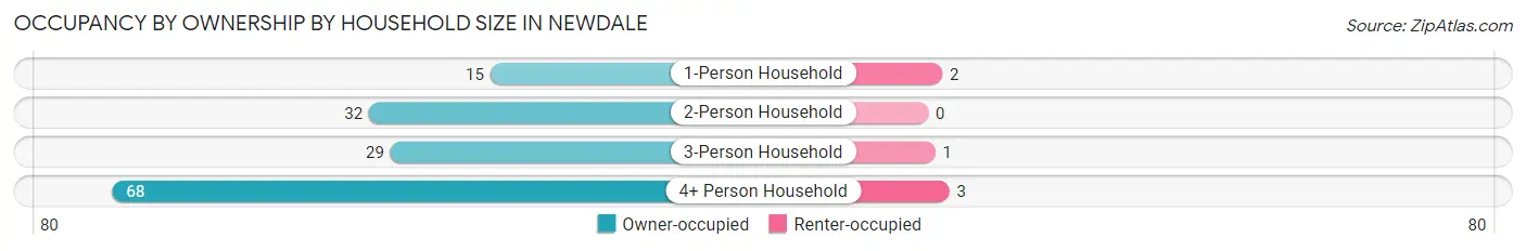 Occupancy by Ownership by Household Size in Newdale