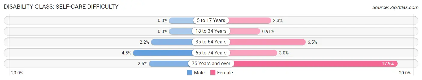 Disability in Post Falls: <span>Self-Care Difficulty</span>