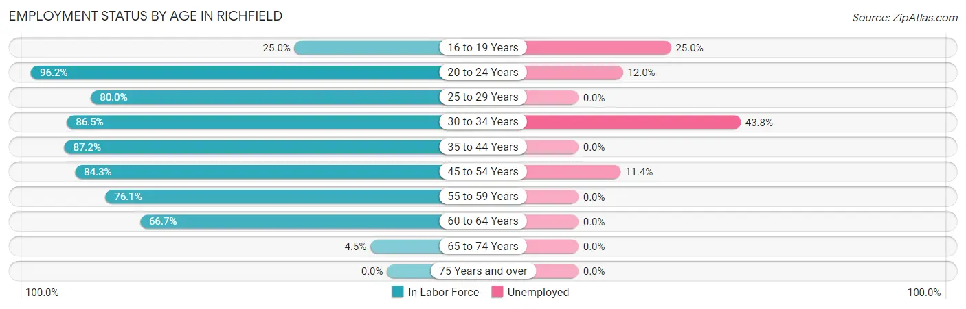 Employment Status by Age in Richfield