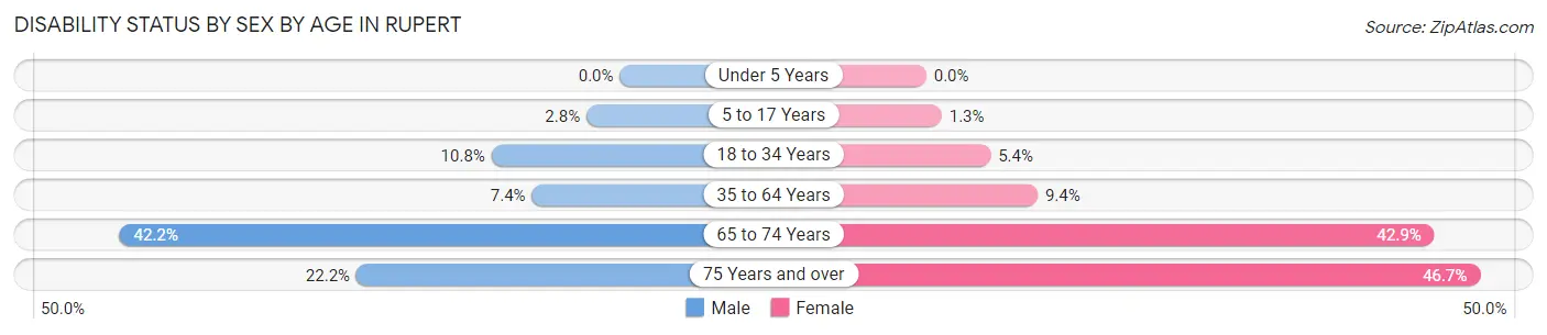 Disability Status by Sex by Age in Rupert