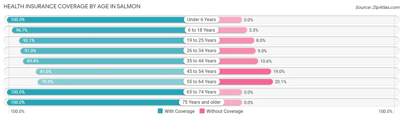 Health Insurance Coverage by Age in Salmon