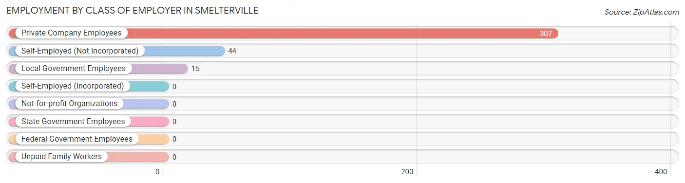 Employment by Class of Employer in Smelterville