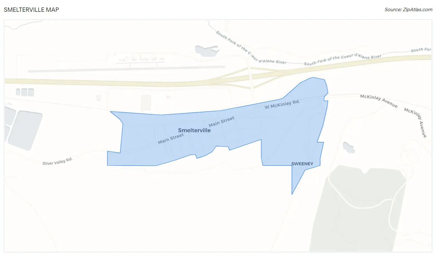 Smelterville Map