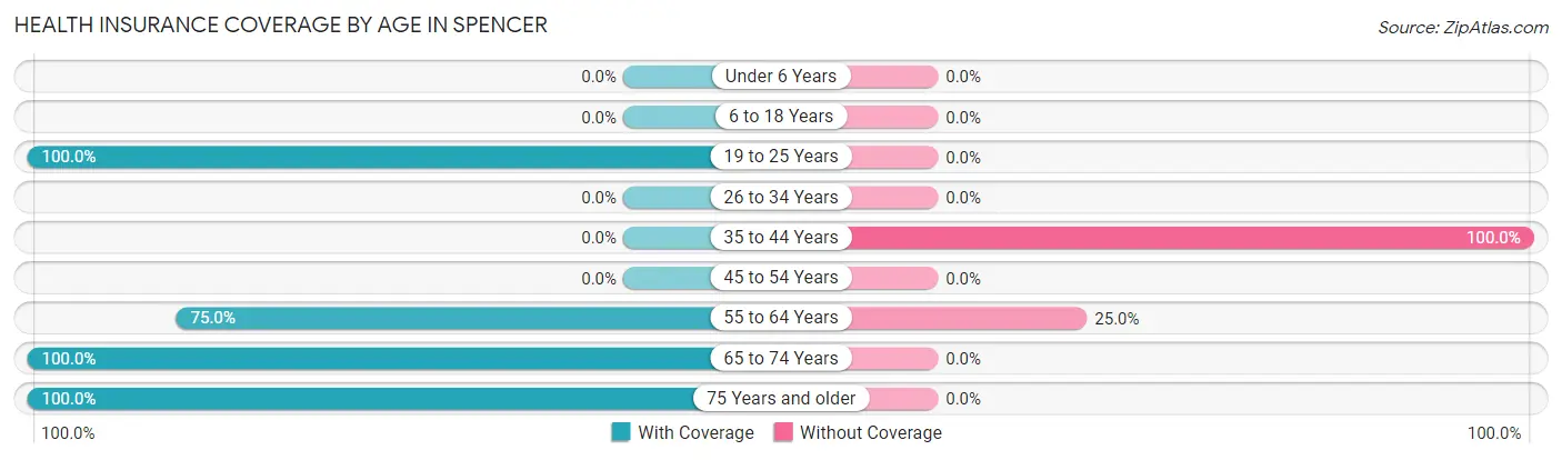 Health Insurance Coverage by Age in Spencer