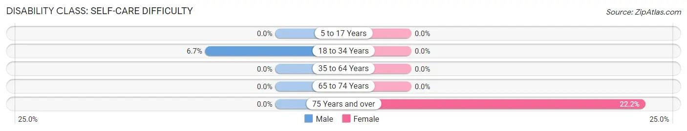 Disability in Tyhee: <span>Self-Care Difficulty</span>