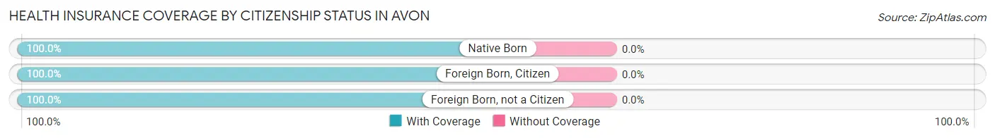 Health Insurance Coverage by Citizenship Status in Avon