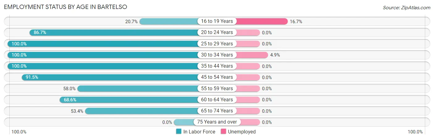 Employment Status by Age in Bartelso