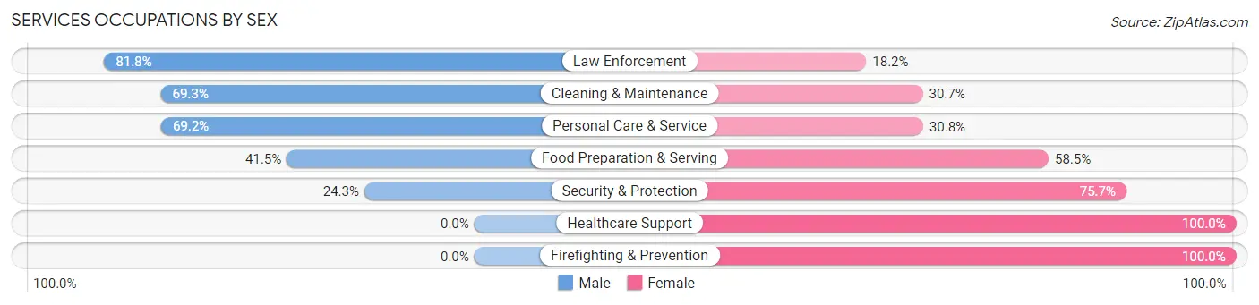 Services Occupations by Sex in Beardstown