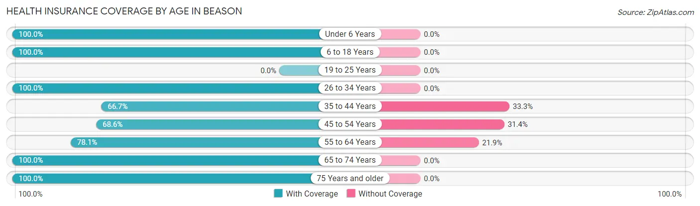 Health Insurance Coverage by Age in Beason