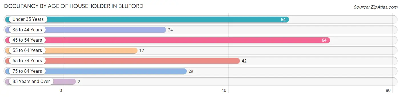 Occupancy by Age of Householder in Bluford