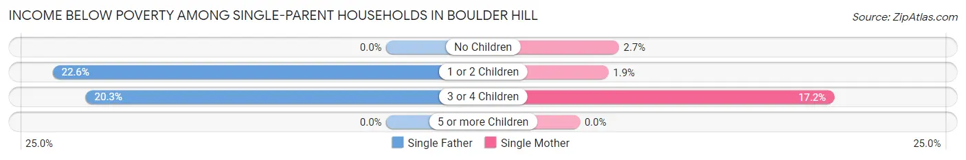 Income Below Poverty Among Single-Parent Households in Boulder Hill