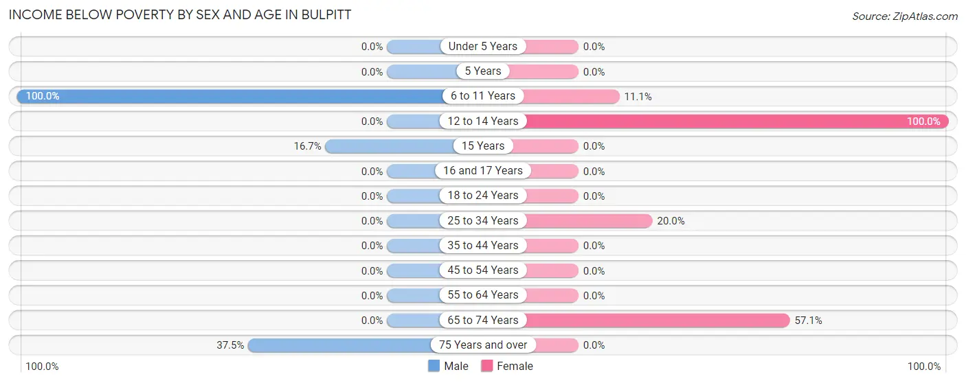 Income Below Poverty by Sex and Age in Bulpitt