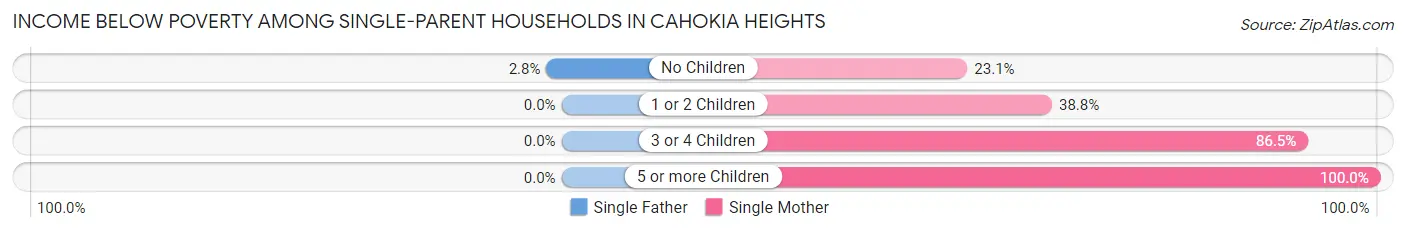 Income Below Poverty Among Single-Parent Households in Cahokia Heights