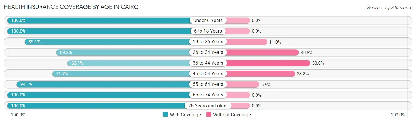 Health Insurance Coverage by Age in Cairo