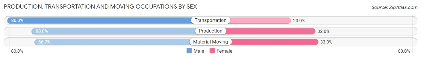 Production, Transportation and Moving Occupations by Sex in Cisne