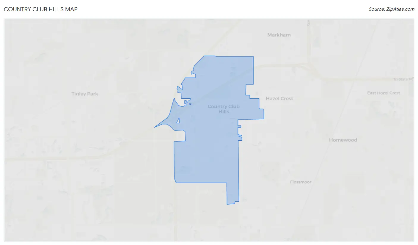 Country Club Hills Map