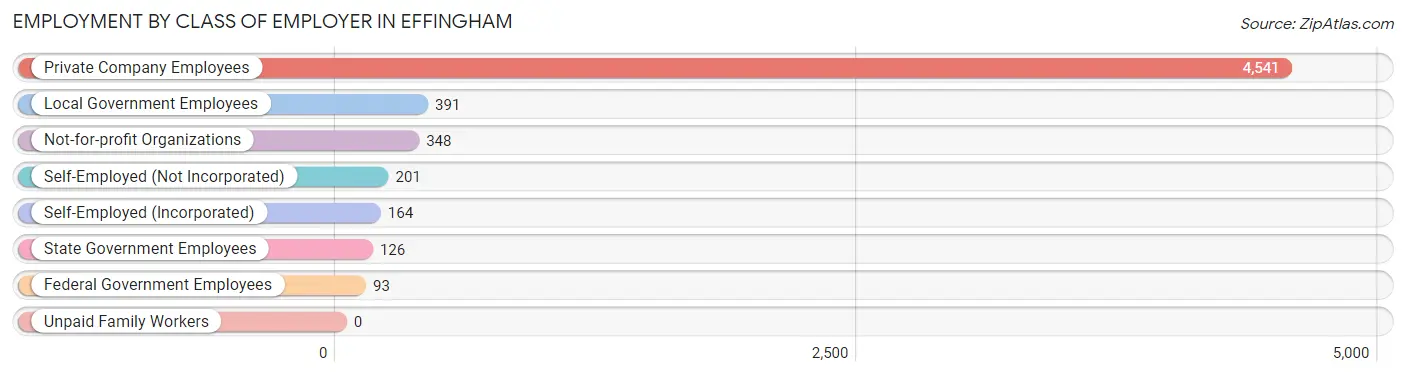 Employment by Class of Employer in Effingham